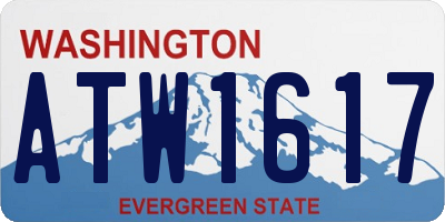 WA license plate ATW1617