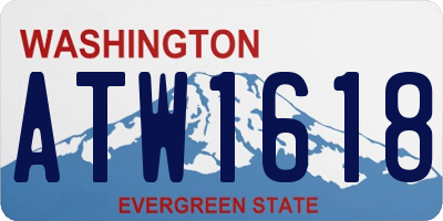 WA license plate ATW1618