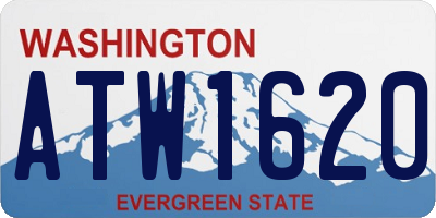WA license plate ATW1620