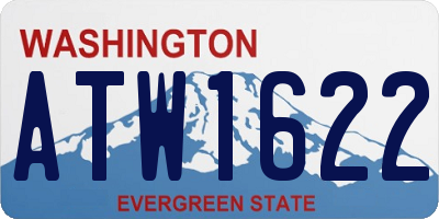 WA license plate ATW1622