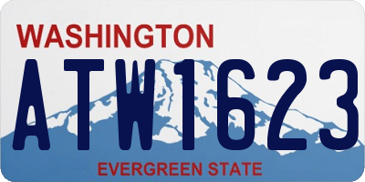 WA license plate ATW1623