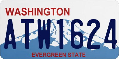 WA license plate ATW1624