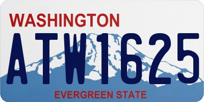 WA license plate ATW1625