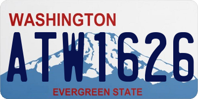 WA license plate ATW1626