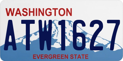 WA license plate ATW1627