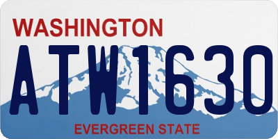 WA license plate ATW1630