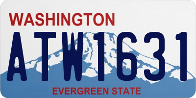 WA license plate ATW1631
