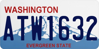 WA license plate ATW1632