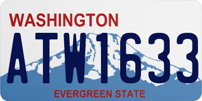 WA license plate ATW1633