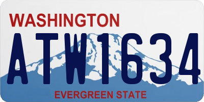 WA license plate ATW1634
