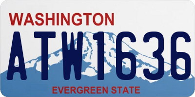 WA license plate ATW1636