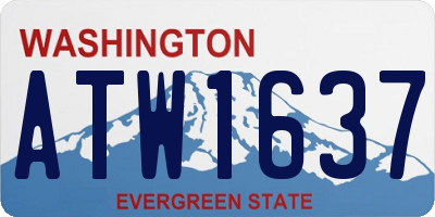 WA license plate ATW1637