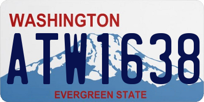 WA license plate ATW1638