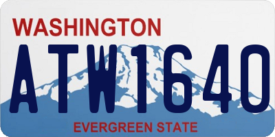 WA license plate ATW1640