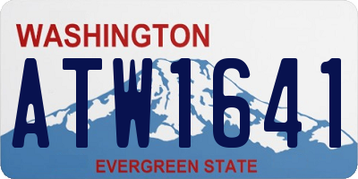 WA license plate ATW1641