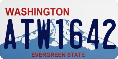 WA license plate ATW1642