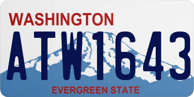 WA license plate ATW1643
