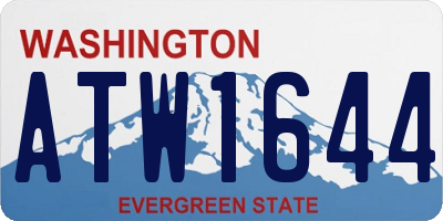 WA license plate ATW1644