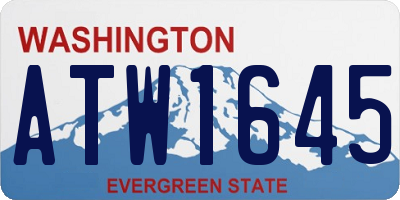 WA license plate ATW1645