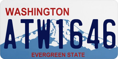 WA license plate ATW1646