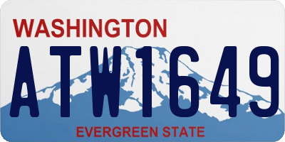 WA license plate ATW1649