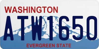 WA license plate ATW1650
