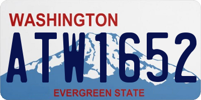 WA license plate ATW1652