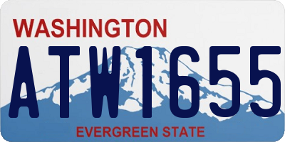 WA license plate ATW1655