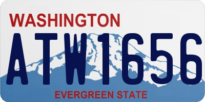 WA license plate ATW1656