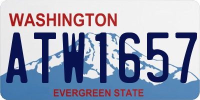 WA license plate ATW1657