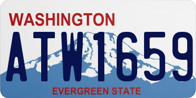 WA license plate ATW1659