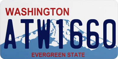 WA license plate ATW1660