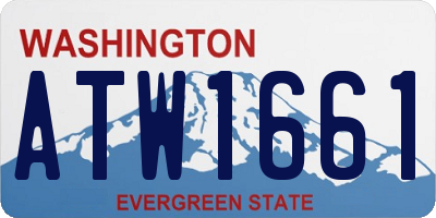 WA license plate ATW1661