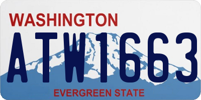 WA license plate ATW1663
