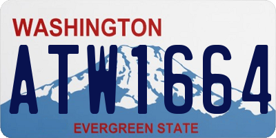 WA license plate ATW1664