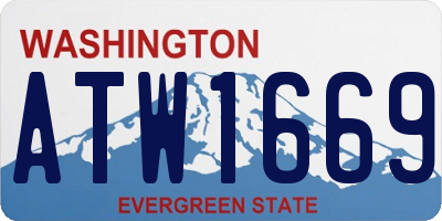 WA license plate ATW1669