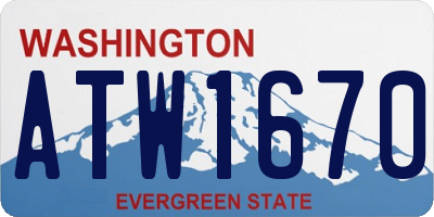 WA license plate ATW1670