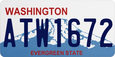 WA license plate ATW1672