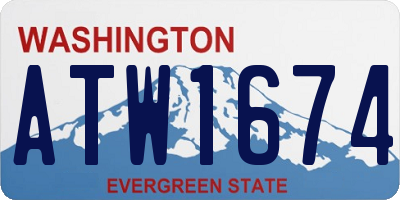 WA license plate ATW1674