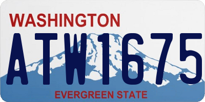 WA license plate ATW1675