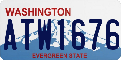 WA license plate ATW1676