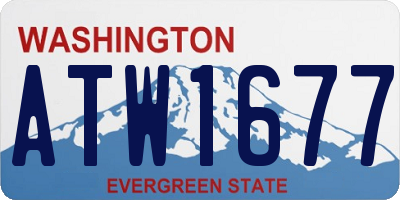 WA license plate ATW1677