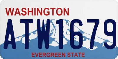 WA license plate ATW1679