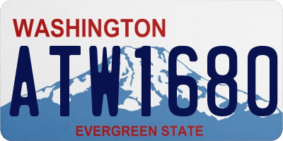 WA license plate ATW1680