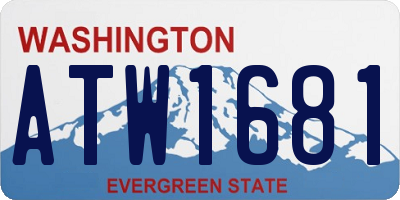 WA license plate ATW1681