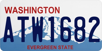 WA license plate ATW1682