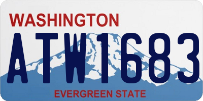 WA license plate ATW1683
