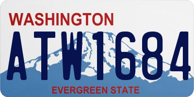WA license plate ATW1684