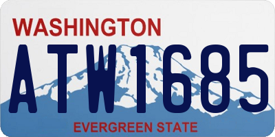 WA license plate ATW1685