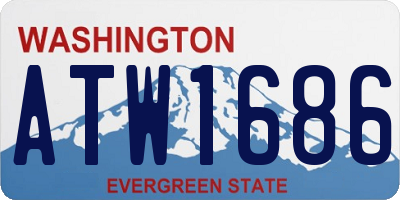 WA license plate ATW1686